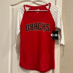 NWT Arizona Diamondbacks 3/4 length sleeve top, size Medium